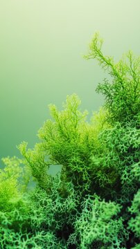 Batrachospermum algae colony growing in freshwater creating an otherworldly landscape