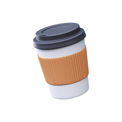 3D Paper Takeaway Coffee Cup