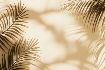 Obraz premium Soft Shadows of Palm Leaves on Neutral Background