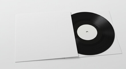 Fototapeta premium Sleek and Modern: White Vinyl Sleeve Mockup for Creative Projects