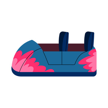 Roller coaster, amusement park. Flat illustration on white background.