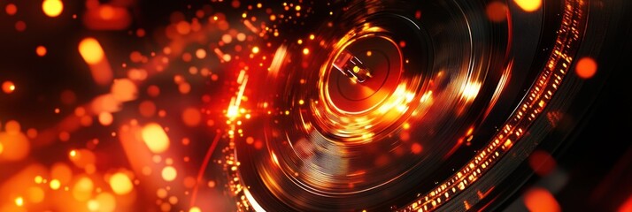 Fiery Disc: Abstract Art of Motion and Energy