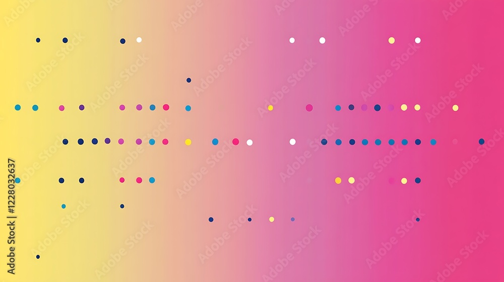 Poster Abstract Colorful Dot Pattern Gradient Background