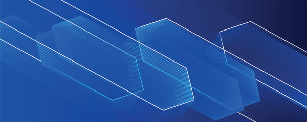 Abstract blue background with diagonal lines. Dynamic shapes composition. Vector illustration
