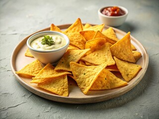 Minimalist Corn Chip Platter:  A Simple Snack Arrangement