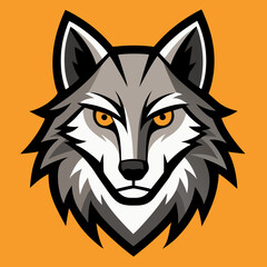wolf head vector
