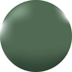 
A glossy green sphere with light reflections and shading giving it a three-dimensional appearance.