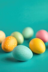 Brightly colored eggs for Easter celebrations.