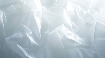 Obraz premium White translucent fabric draped in soft folds