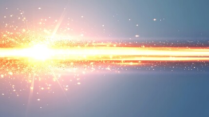 Glowing Light Streaks And Sparkling Dust Abstract