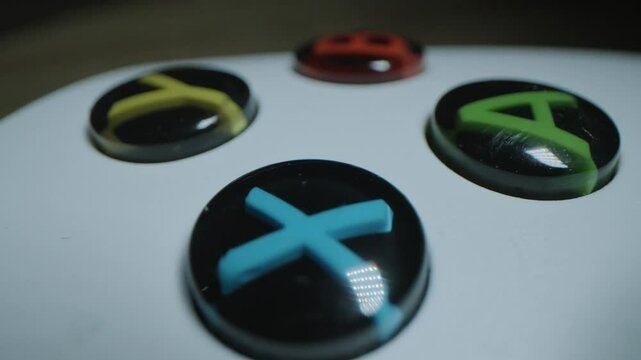 Close-up of the main joystick buttons