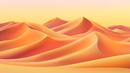Fototapeta premium Abstract Orange Desert Dunescape Scenic View