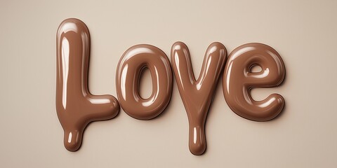 Dreamy 3D Chocolate Liquid Love Banne