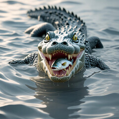 Obraz premium Crocodile Nature River Wild Sea