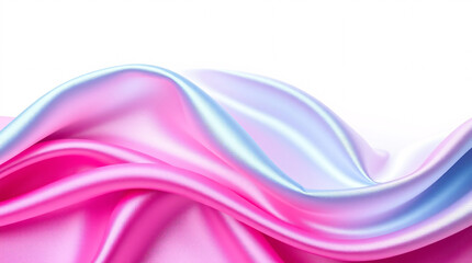 Iridescent pink and blue satin fabric with soft, flowing folds