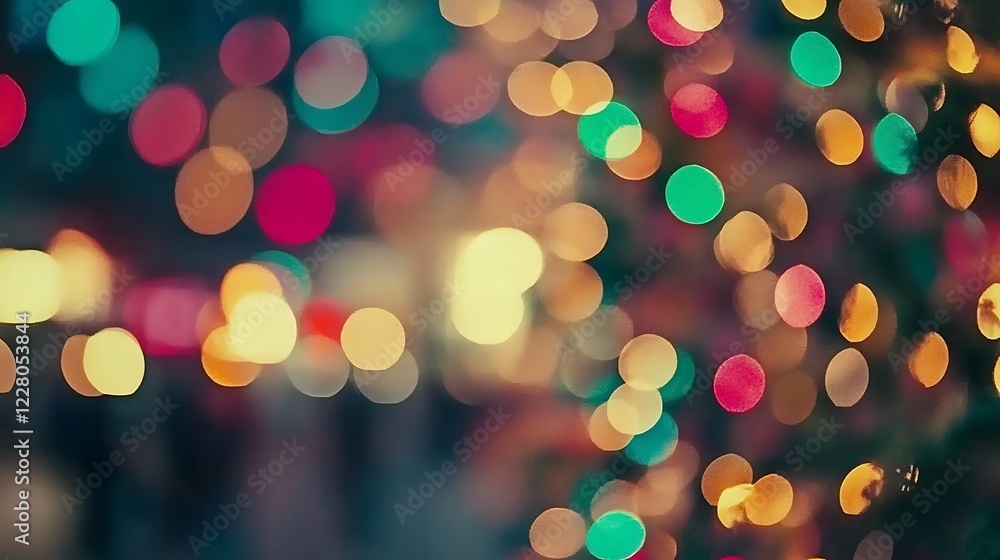 Poster abstract colorful bokeh lights background image