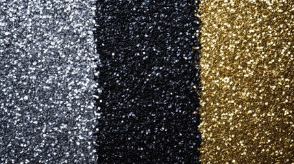 Subtle glitter texture in shimmering gold and silver particles for a festive background.
