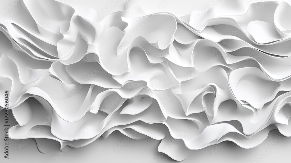Poster textured white surface with faint swirls and patterns, evoking a sense of light and movement.