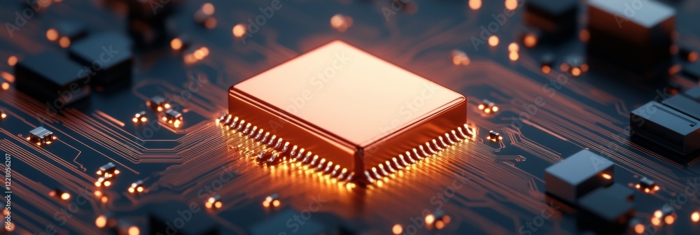 Aufkleber Tech-Chic Robot Components Sleek Circuitry and Metallic Textures - Industrial Automation Security in Smart Factories for Enhanced Cyber Defense