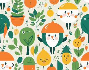 Whimsical Mascot Designs for Eco-Friendly Brands - Vector Illustration