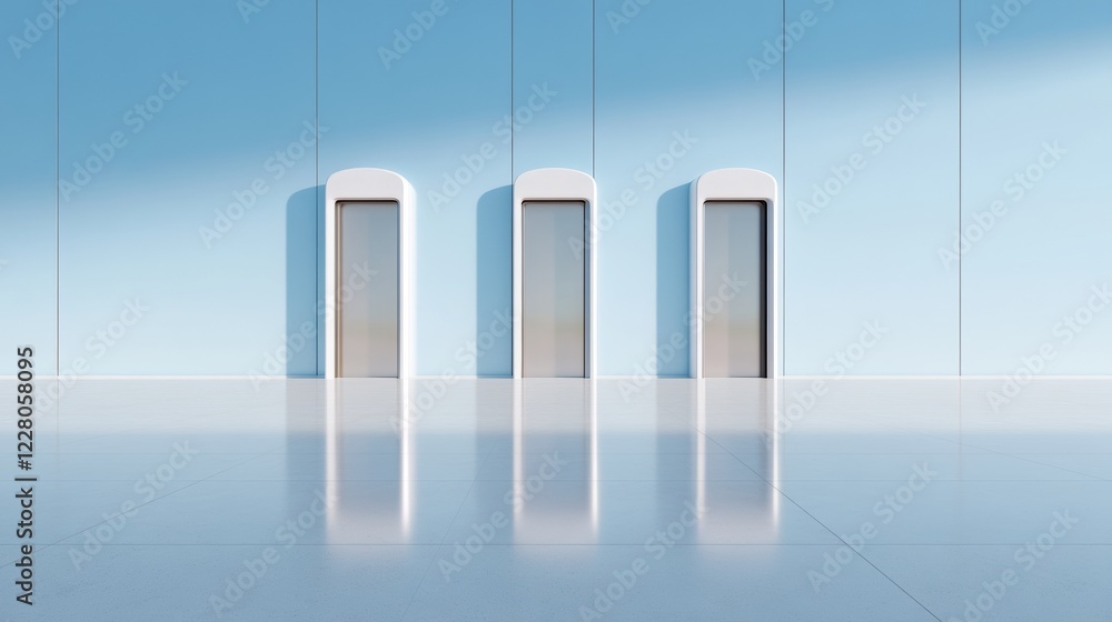 Aufkleber minimalist border control design modern glass security gates in sleek metallic finish for enhanced t