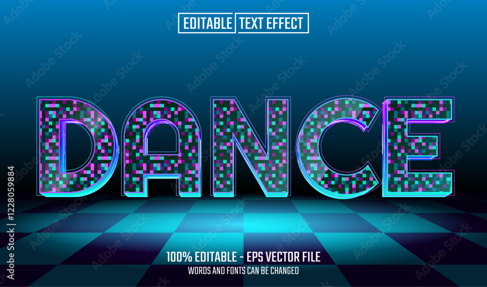 Canvas Prints dance editable text effect