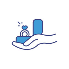 Proposal Scene icon vector stock illustration