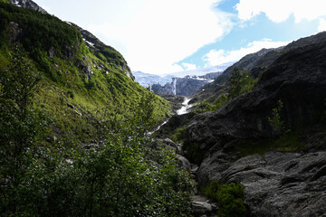 waterfall in the mountains