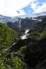 waterfall in the mountains