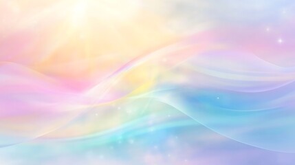 Obraz premium Pastel Waves Abstract Background Design