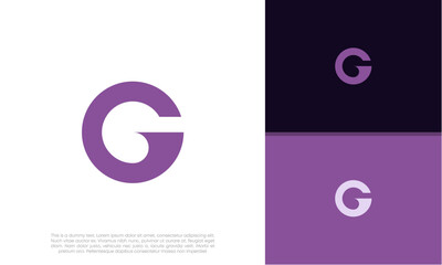 Initials G logo design. Initial Letter Logo. Innovative high tech logo template. 