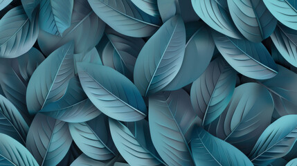 Obraz premium seamless 3d leaves pattern background