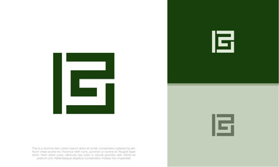 Initials G logo design. Initial Letter Logo. Innovative high tech logo template.	
