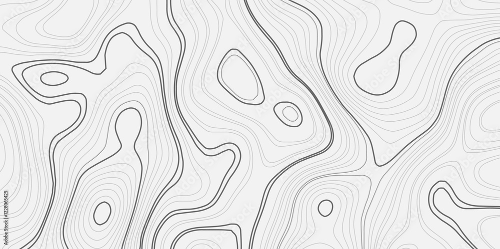 Poster abstract wavy background. detailed topographic line map showing elevation patterns. topographic cont