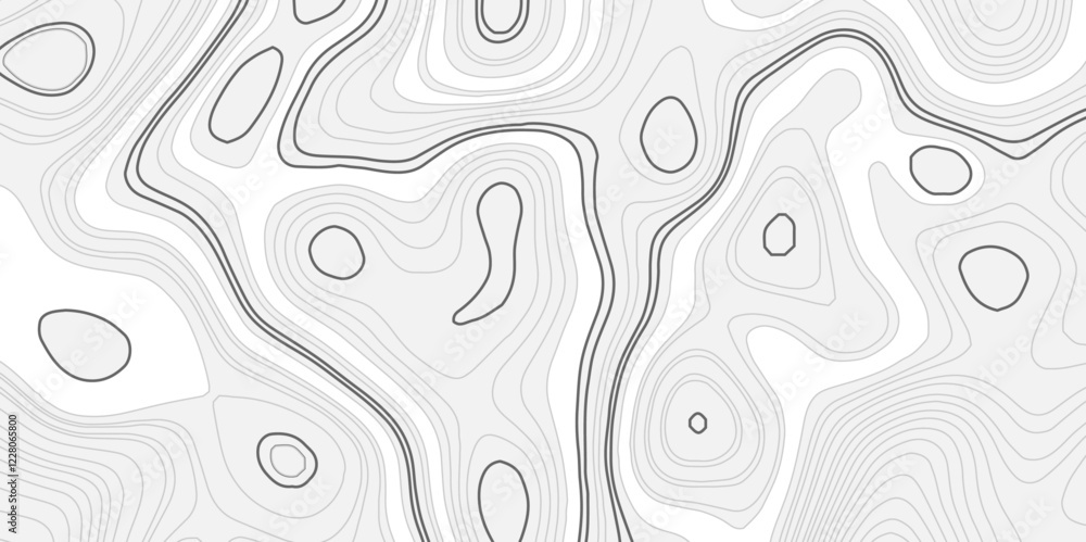 Poster abstract wavy background. detailed topographic line map showing elevation patterns. topographic cont