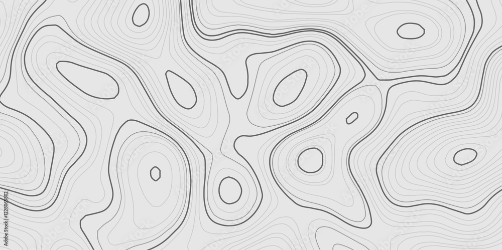 Poster abstract wavy background. detailed topographic line map showing elevation patterns. topographic cont