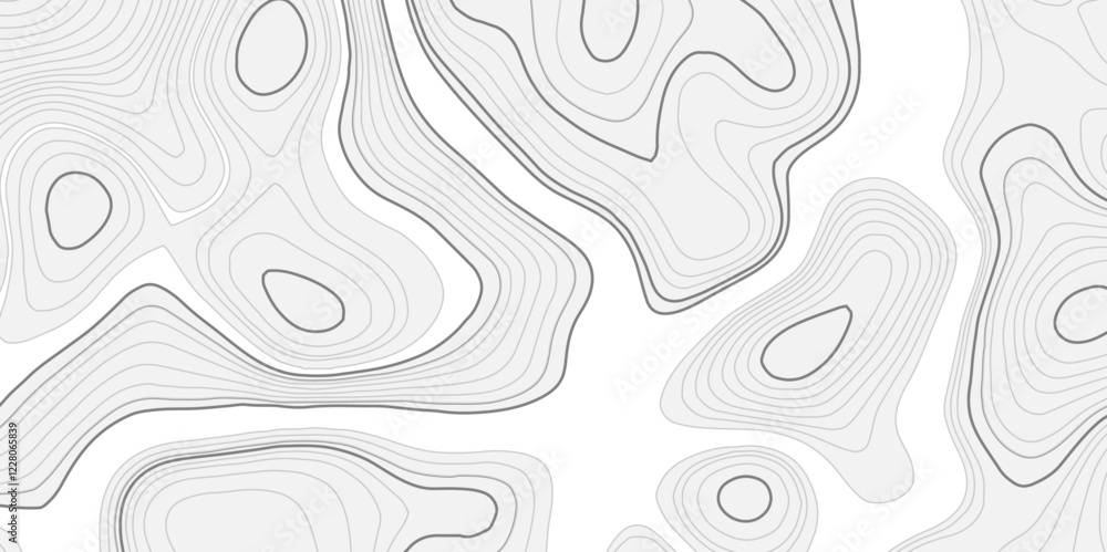 Poster abstract wavy background. detailed topographic line map showing elevation patterns. topographic cont