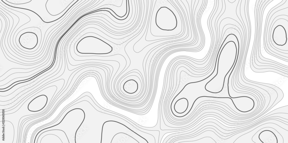 Poster abstract wavy background. detailed topographic line map showing elevation patterns. topographic cont