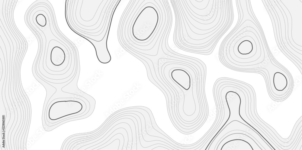 Poster abstract wavy background. detailed topographic line map showing elevation patterns. topographic cont
