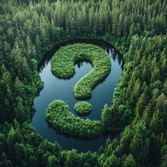 Surreal River Flows in Curious Question Mark Shape Reflecting Life s Uncertainties