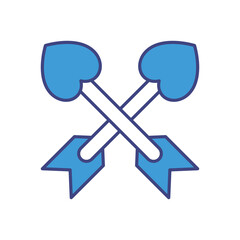 Love Arrows icon vector stock illustration
