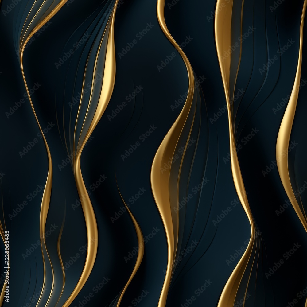 Poster abstract seamless pattern featuring smooth curved lines intersecting on a minimalist grid design