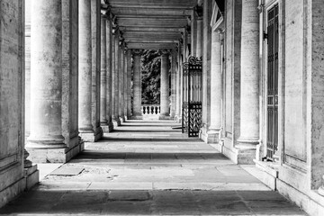 Stone columns on the Capitoline Hill in Rome, Italy