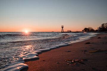 Sunrise at Bellevue Beach, Denmark. 