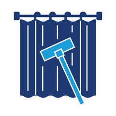 Curtain Cleaning – Curtains and Cleaning Tools Representing Fresh and Neat Drapes. 