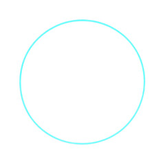 Light blue circular shape with a clear background for design, isolated on a transparent background. PNG