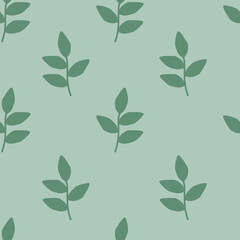 A seamless pattern with beautiful leaves