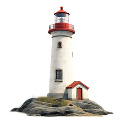 light house isolated on white background 