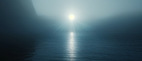 Fototapeta premium A UFO flying saucer illuminating the surrounding a_012