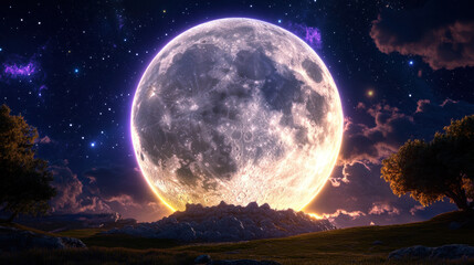Fototapeta premium moon 3d 